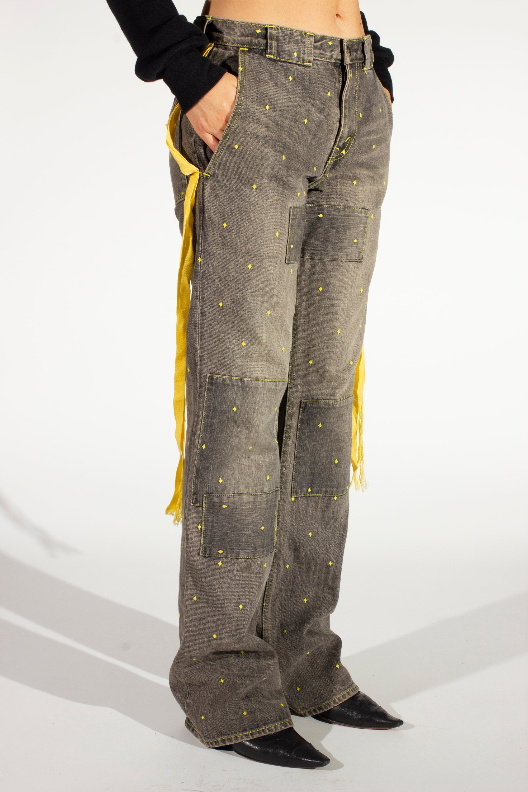 Michiko Koshino Mens: Dark Wash Duo Pocket Denim Michiko Koshino Mens: Dark Wash Duo Pocket Denim